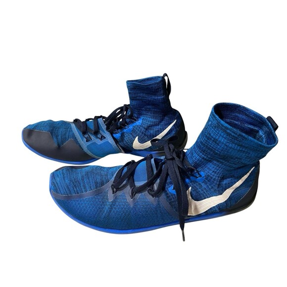 Nike Zoom Victory XC 4 Flyknit Spikes Mens 11 Blue Cross Country Track